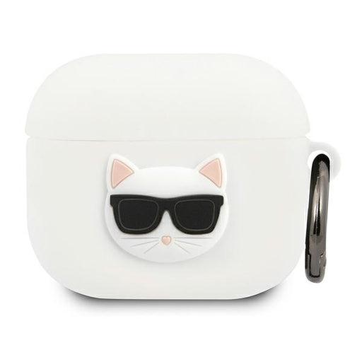 Karl Lagerfeld Hülle Für AirPods 3 cover /weiss Silikon Choupette