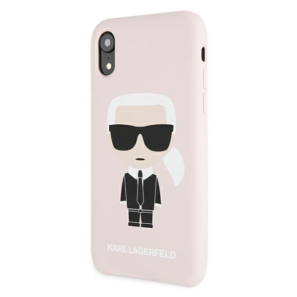 iPhone XR Hülle Karl Lagerfeld Iconic Bull Body Silikon Case Rosa