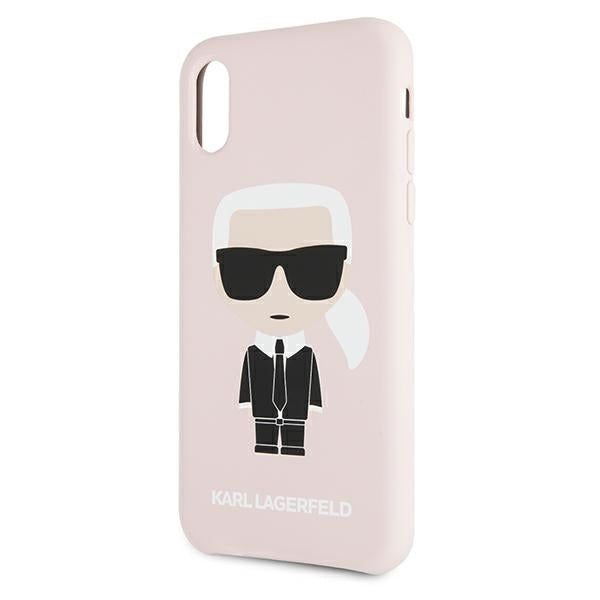 iPhone XR Hülle Karl Lagerfeld Iconic Bull Body Silikon Case Rosa