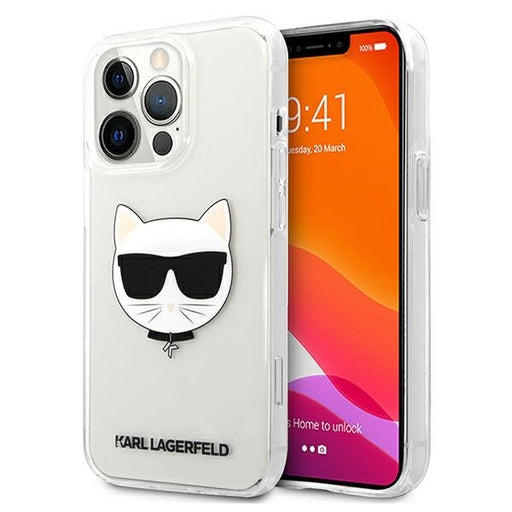 Karl Lagerfeld Hülle für iPhone 13 Pro Max 6,7" Case transparent Choupette Head