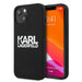 Karl Lagerfeld Hülle für iPhone 13 mini 5,4" Silikon Stack Logo /Schwarz