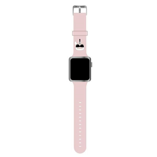 Karl Lagerfeld Uhrenarmband Apple Watch 38/40/41mm /Rosa strap Silikon Karl Heads