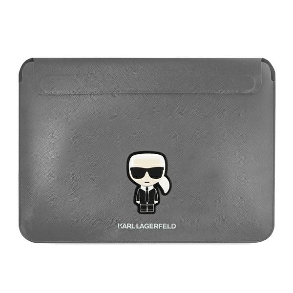 Karl Lagerfeld Sleeve tasche 16" /silber Saffiano Ikonik Karl