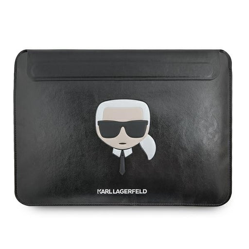 Karl Lagerfeld Laptop Tasche Hülle Sleeve 14" Schwarz Ikonik Karl`s Head
