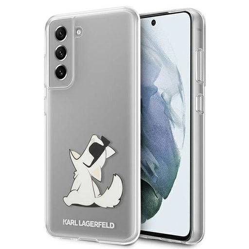 Karl Lagerfeld Hülle Für Samsung S21 FE G990 Case Hülle transparent Choupette Eat