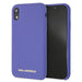 iPhone XR Handyhülle - Karl Lagerfeld Gold Logo Silikon Hard Case-Violett