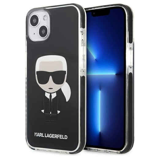 Karl Lagerfeld Hülle für iPhone 13 6,1" hardCase /Schwarz Iconik Karl