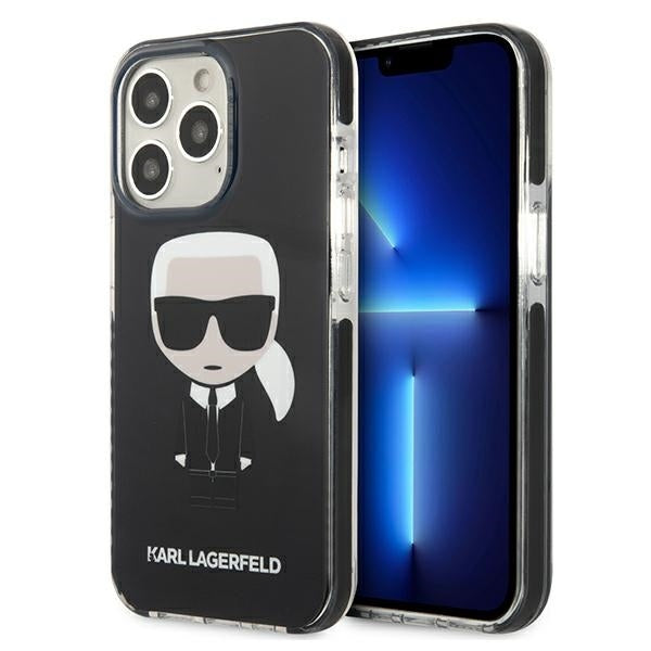 Karl Lagerfeld Hülle für iPhone 13 Pro / 13 6,1" hardCase /Schwarz Iconik Karl