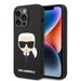 Karl Lagerfeld Hülle für iPhone 14 Pro 6,1" Case /Schwarz Silikon Karl`s Head Magsafe