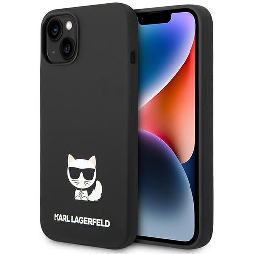 Karl Lagerfeld Hülle für iPhone 14 Plus 6,7" Case /Schwarz Silikon Choupette Body