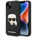 Karl Lagerfeld Hülle für iPhone 14 6,1" hardCase /Schwarz Silikon Karl`s Head