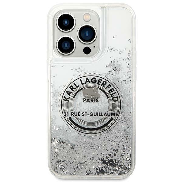 karl-lagerfeld-hulle-fur-iphone-14-pro-6-1-silber-hardcase-liquid-glitter-rsg