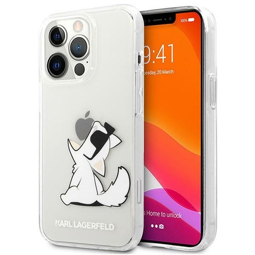 Karl Lagerfeld Hülle für iPhone 14 Pro Max 6,7" Case /transparent Choupette Fun