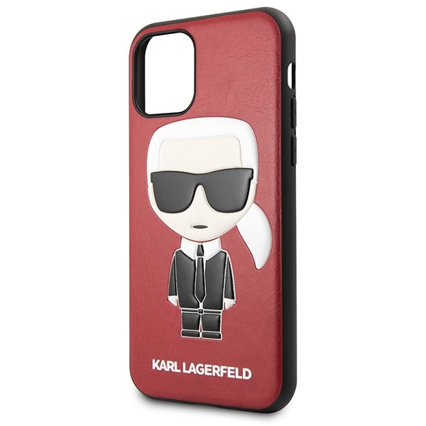 iPhone 11 Pro Hülle Karl Lagerfeld Embossed Cover Ikonik Karl Rot