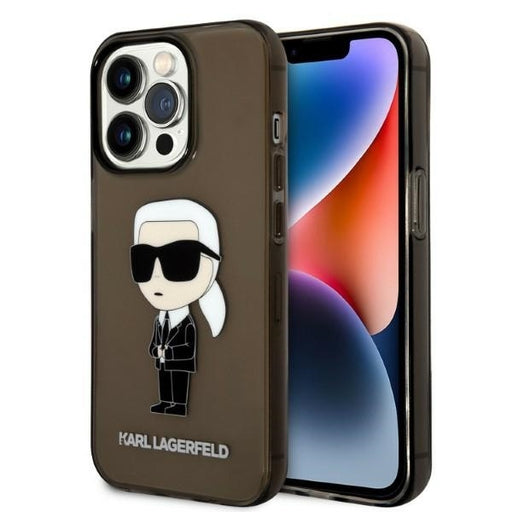 Karl Lagerfeld Hülle für iPhone 14 Pro Max 6,7" /Schwarz Case Ikonik Karl Lagerfeld Hülle für