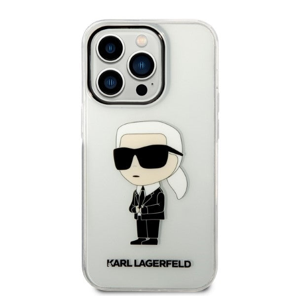 Karl Lagerfeld Hülle für iPhone 14 Pro Max 6,7" transparent Case Ikonik Karl Lagerfeld Hülle für