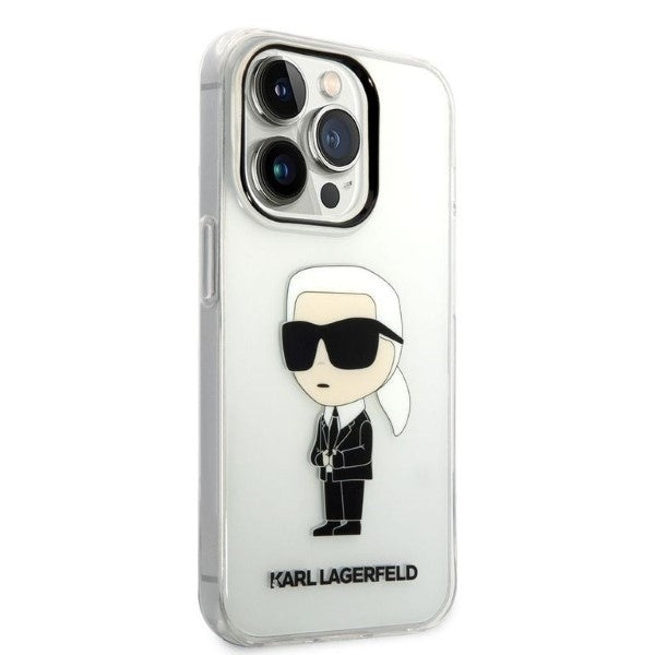 Karl Lagerfeld Hülle für iPhone 14 Pro Max 6,7" transparent Case Ikonik Karl Lagerfeld Hülle für