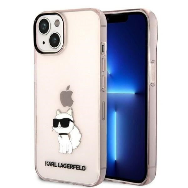 Karl Lagerfeld Hülle für iPhone 14 6,1" /Rosa hardCase Ikonik Choupette