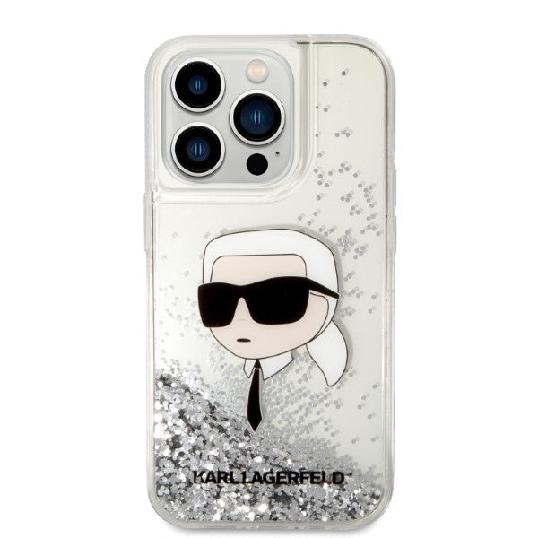 karl-lagerfeld-hulle-fur-iphone-14-pro-6-1-silber-hardcase-glitter-karl-head