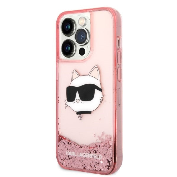 karl-lagerfeld-hulle-fur-iphone-14-pro-6-1-rosa-case-glitter-choupette-head