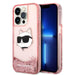 Karl Lagerfeld Hülle für iPhone 14 Pro Max 6,7" /Rosa Case Glitter Choupette Head