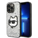 Karl Lagerfeld Hülle für iPhone 14 Pro Max 6,7" /Silber Case Glitter Choupette Patch