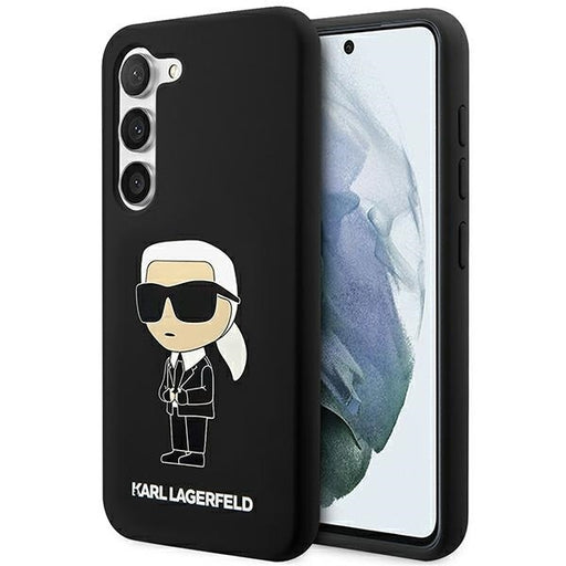 Karl Lagerfeld Hülle für Samsung Galaxy S23+ Case /Schwarz Silikon Ikonik
