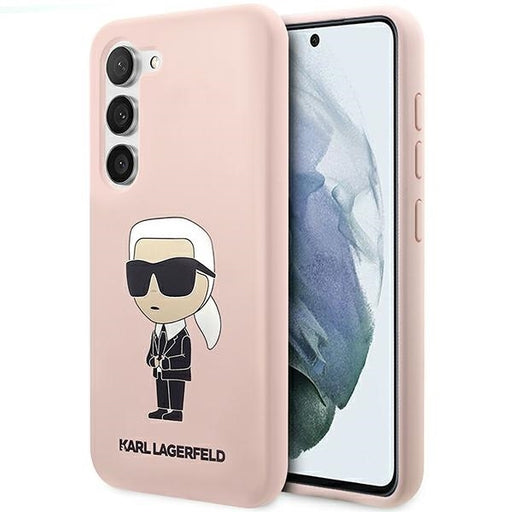 Karl Lagerfeld Hülle Für Samsung S23 S911 hardCase Hülle /Rosa Silikon Ikonik