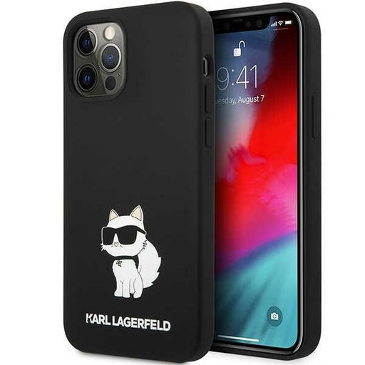 Karl Lagerfeld Hülle für iPhone 12 /12 Pro 6,1" Case /Schwarz Silikon Choupette