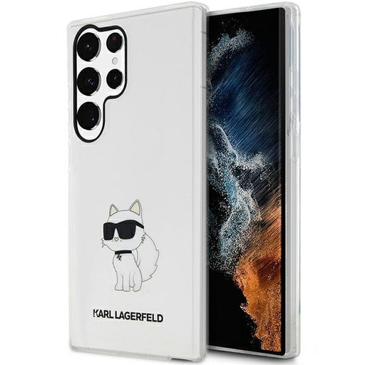 Karl Lagerfeld Hülle für Samsung Galaxy S23 Ultra transparent Case Hülle Ikonik Choupette