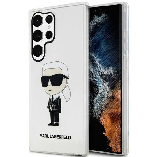 Karl Lagerfeld Hülle für Samsung Galaxy S23 Ultra transparent Case Hülle Ikonik