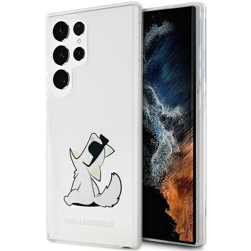 Karl Lagerfeld Hülle für Samsung Galaxy S23 Ultra transparent Case Hülle Choupette Fun