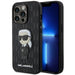 Karl Lagerfeld Hülle für iPhone 14 Pro Schwarz Saffiano Monogram Ikonik