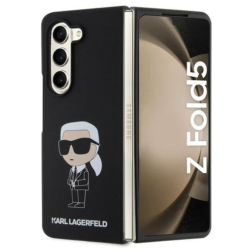 Karl Lagerfeld Hülle für Samsung Z Fold5 hardcase Schwarz Silikon Ikonik