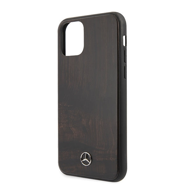 iphone-11-hulle-mercedes-benz-wood-line-rosewood-hard-case-braun
