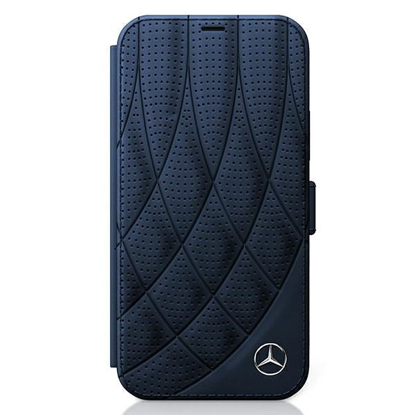 mercedes-iphone-12-mini-iphone-5-4-handytasche-hulle-navy-buch-bow-linie