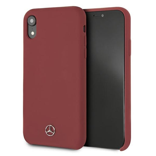 iPhone XR Hülle Mercedes Benz - Silicone Fiber - Silikon Cover - Rot