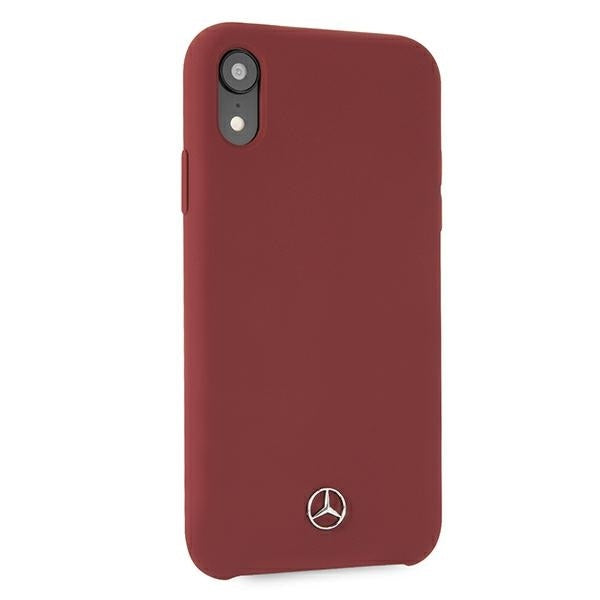 iphone-xr-hulle-mercedes-benz-silicone-fiber-silikon-cover-rot