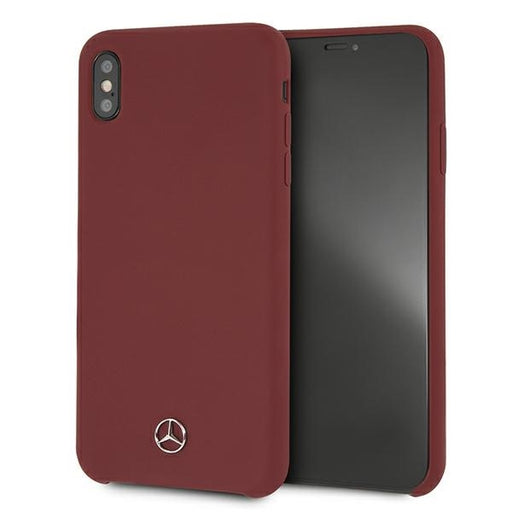 iPhone Xs MAx Hülle Mercedes Benz - Silicone Fiber - Silikon Cover - Rot