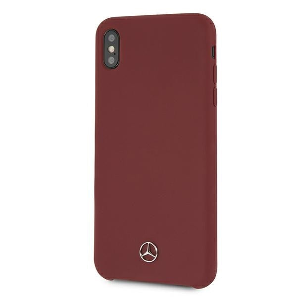 iphone-xs-max-hulle-mercedes-benz-silicone-fiber-silikon-cover-rot