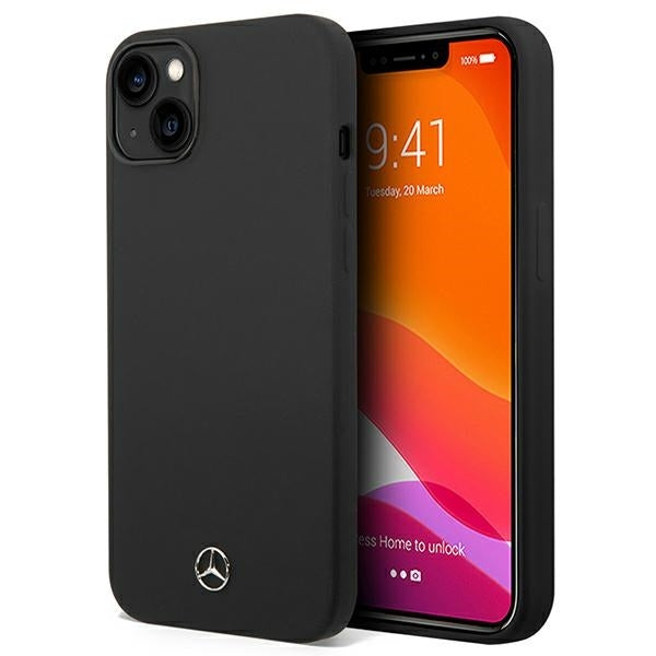 Mercedes-Benz Hülle Für iPhone 14 6,1" /Schwarz hardcase Silikon Line