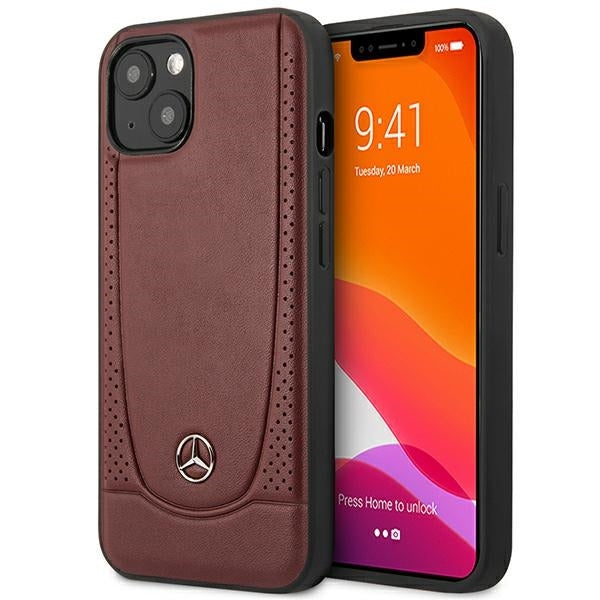 Mercedes-Benz Hülle Für iPhone 14 Plus 6,7" /Rot hardcase leder Urban Bengale