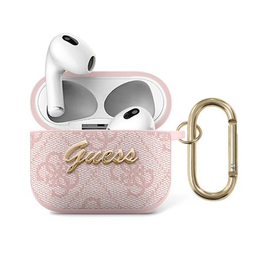 Guess Hülle Für AirPods 3 cover /Rosa 4G Script Metal Collection