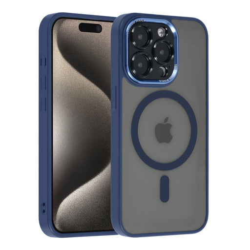 UNIQ Hülle für iPhone 15 Pro Silikonhülle - Magsafe-kompatibel - Durchscheinend - Blau