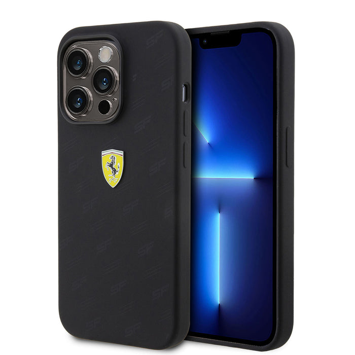 Ferrari Hülle für iPhone 15 Pro Hardcase-Hülle - All Over SF - Schwarz