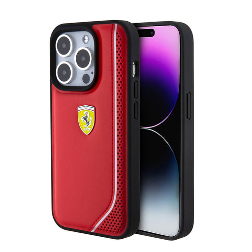 Ferrari Hülle für iPhone 15 Pro Hardcase-Hülle - Reflective - Rot