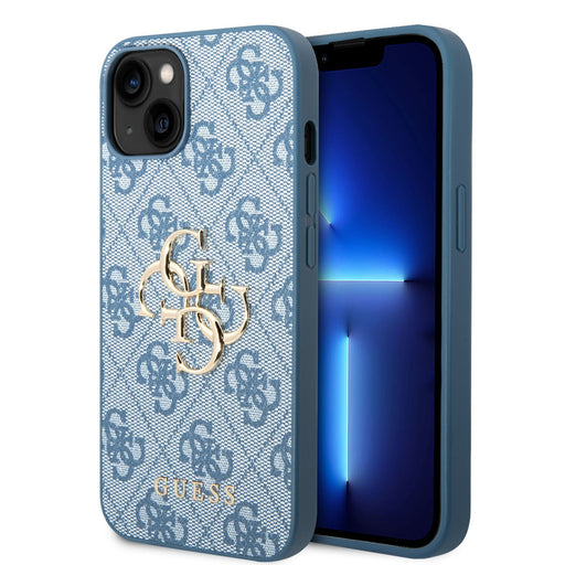 Guess iPhone 15 Plus TPU Hülle Hardcase - 4G - Big Metal Logo - Blau