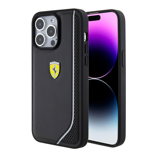 Ferrari Hülle für iPhone 15 Pro Max Hardcase-Hülle - Reflective - Schwarz