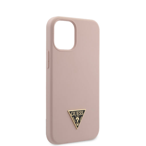 Schutzhülle Guess iPhone 12 mini 5,4" /hell pink hardcase Silikon Triangle Logo