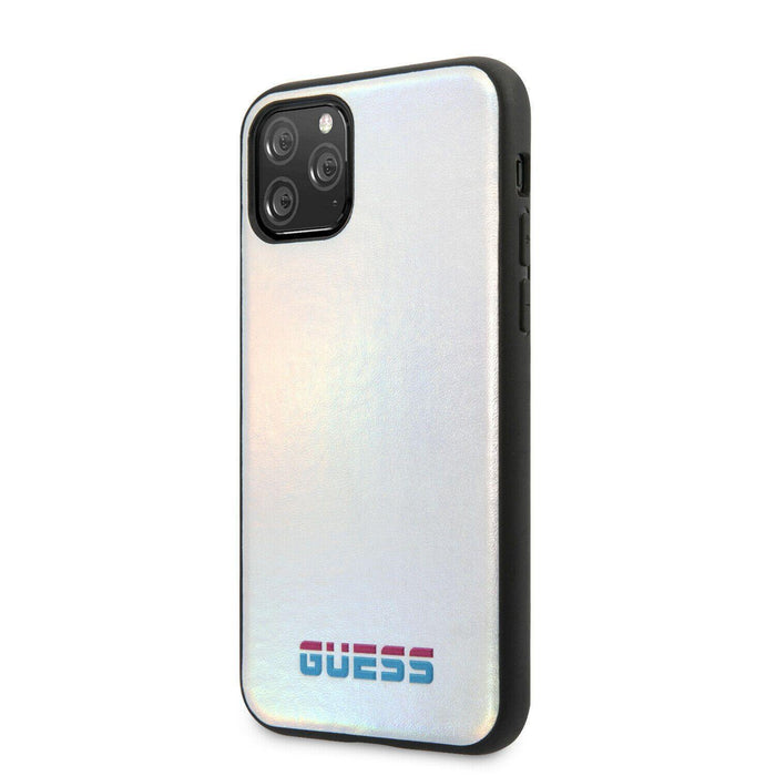 Guess Handyhülle iPhone 11 Pro Max HandyHülle Guess Iridescent  Cover Silber